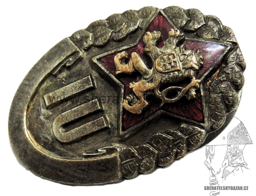 Odznak IU - Intendanční učiliště - ČSLA - "lízatko" - nízké číslo 