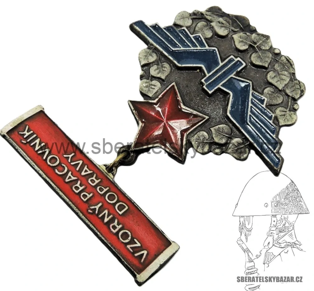 Odznak vzorný pracovník dopravy starší značený MK