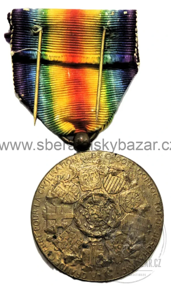 Belgie – Vítězná medaile 1914–1918 – Interallied Victory Medal – WWI 