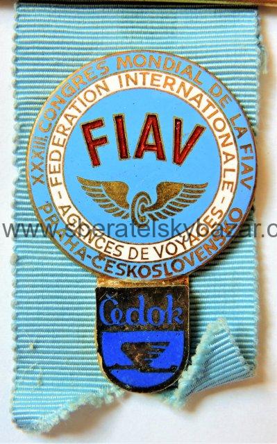 Odznak jmenovka kongres FIAV - Čedok - Kompletní