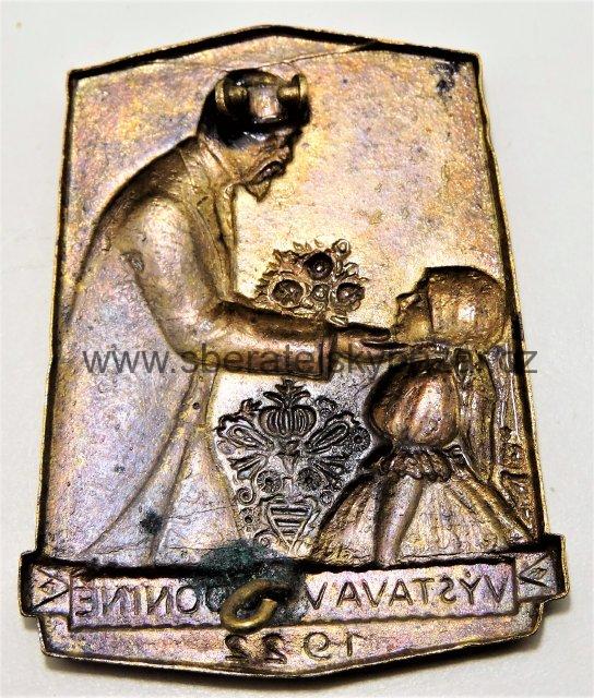 Odznak TGM - Výstava v Hodoníně 1922 - Bez jehly