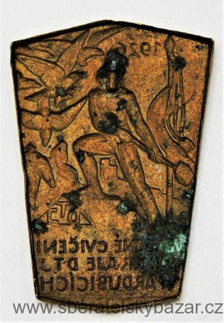 Odznak Veřejné cvičení VII.Kraje DTJ v Pardubicích 1926