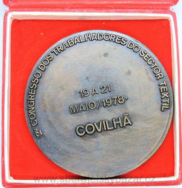 Plaketa 2 Kongres Textilu COVILHA 1978