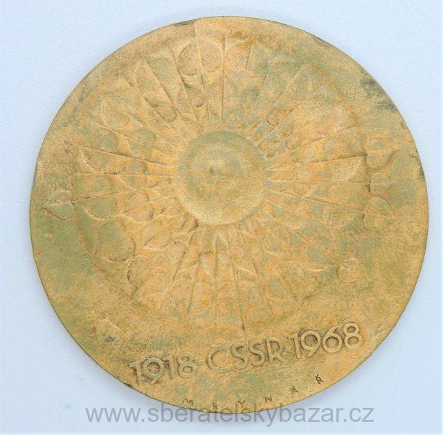 Plaketa Ústřední výbor národní fronty (1918-1968)