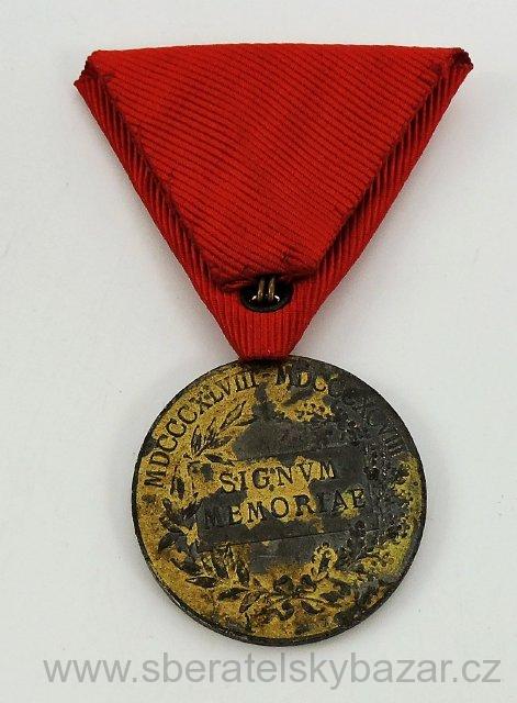 Vojenská/Četnická verze Jubilejní medaile 1898 k příležitosti 50 let panování Františka Josefa I.