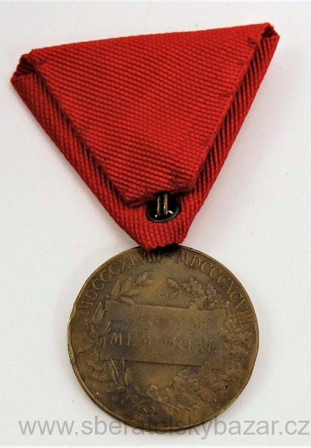 Vojenská/Četnická verze Jubilejní medaile 1898 k příležitosti 50 let panování Františka Josefa I.