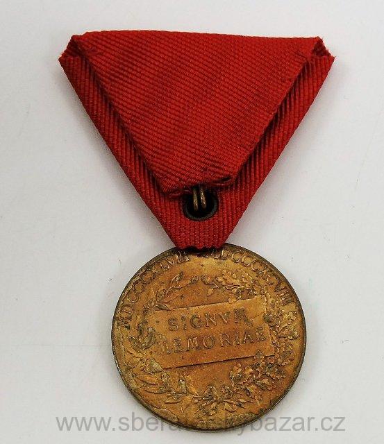 Vojenská/Četnická verze Jubilejní medaile 1898 k příležitosti 50 let panování Františka Josefa I.