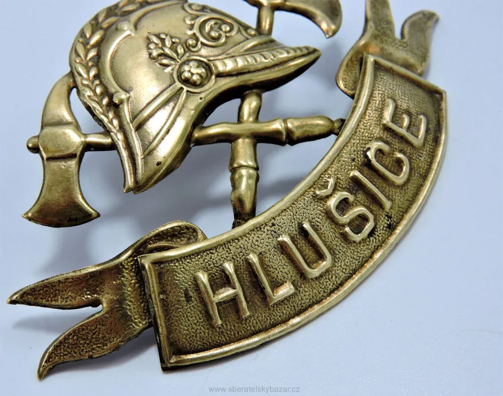 Velký přilbový odznak HLUŠICE - originál