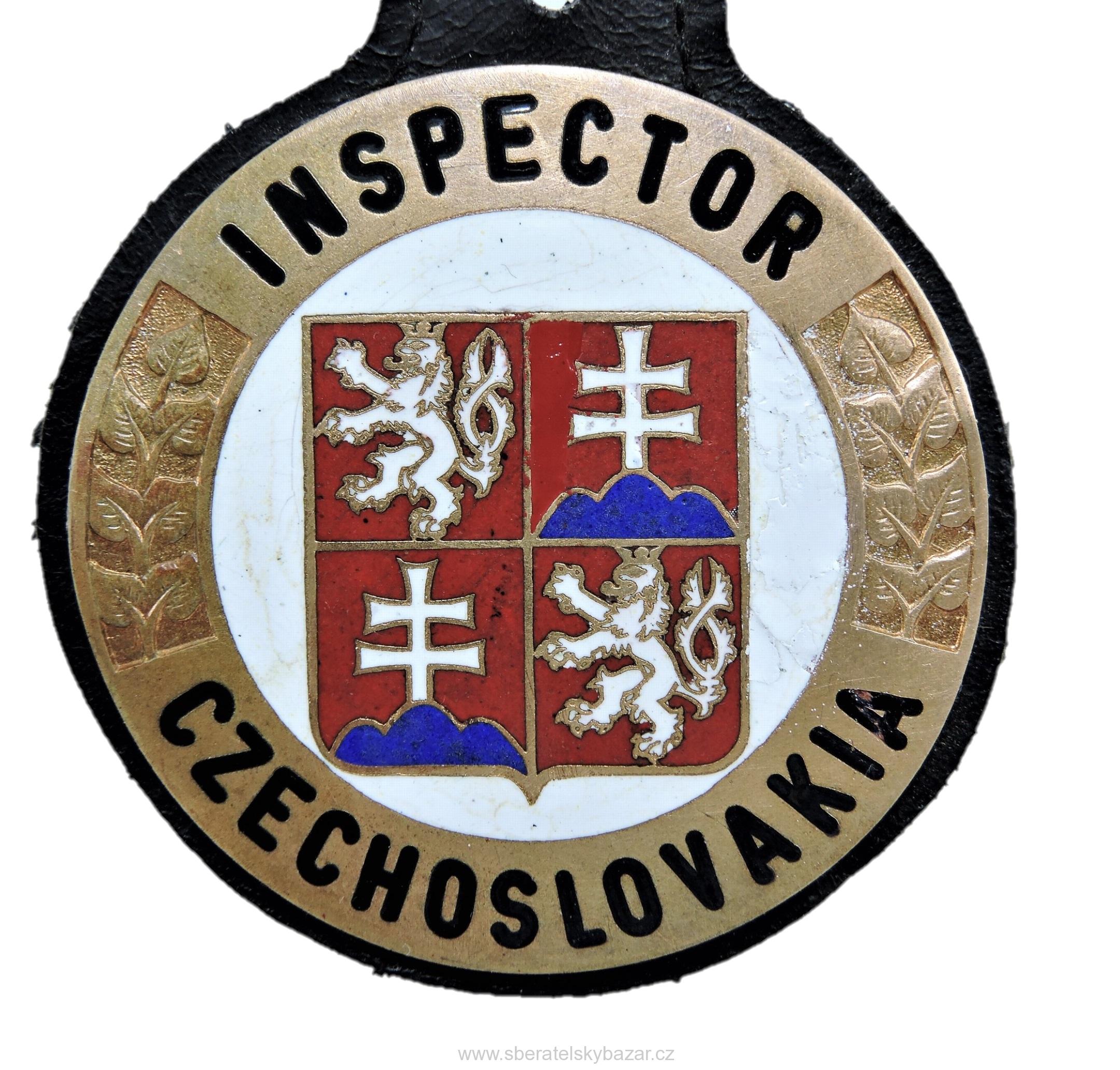 Služební placka ČSA - INSPECTOR CZECHOSLOVAKIA - Číslovaný