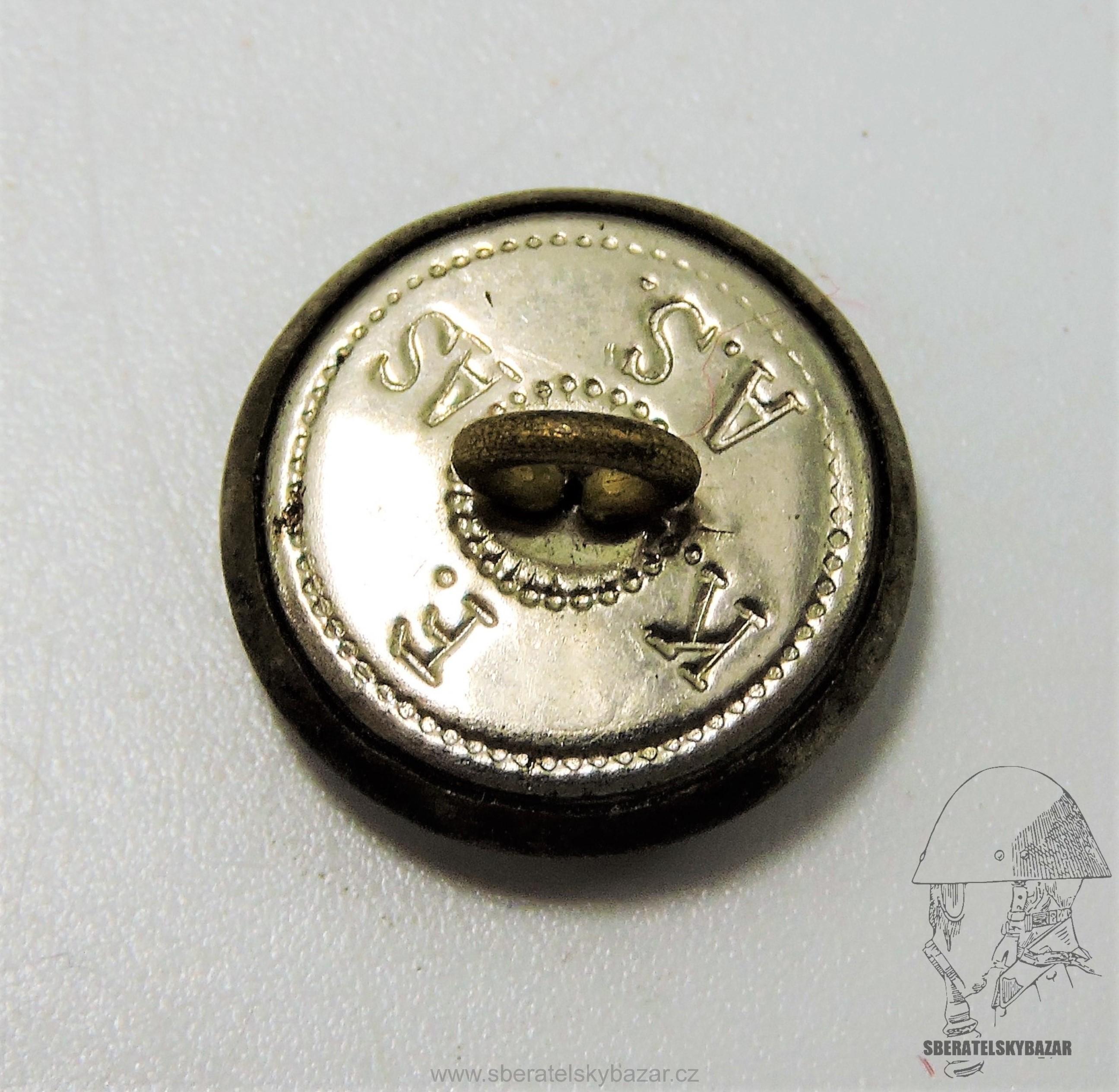 Knoflík Meče RČS značený F.K.AS- 15mm