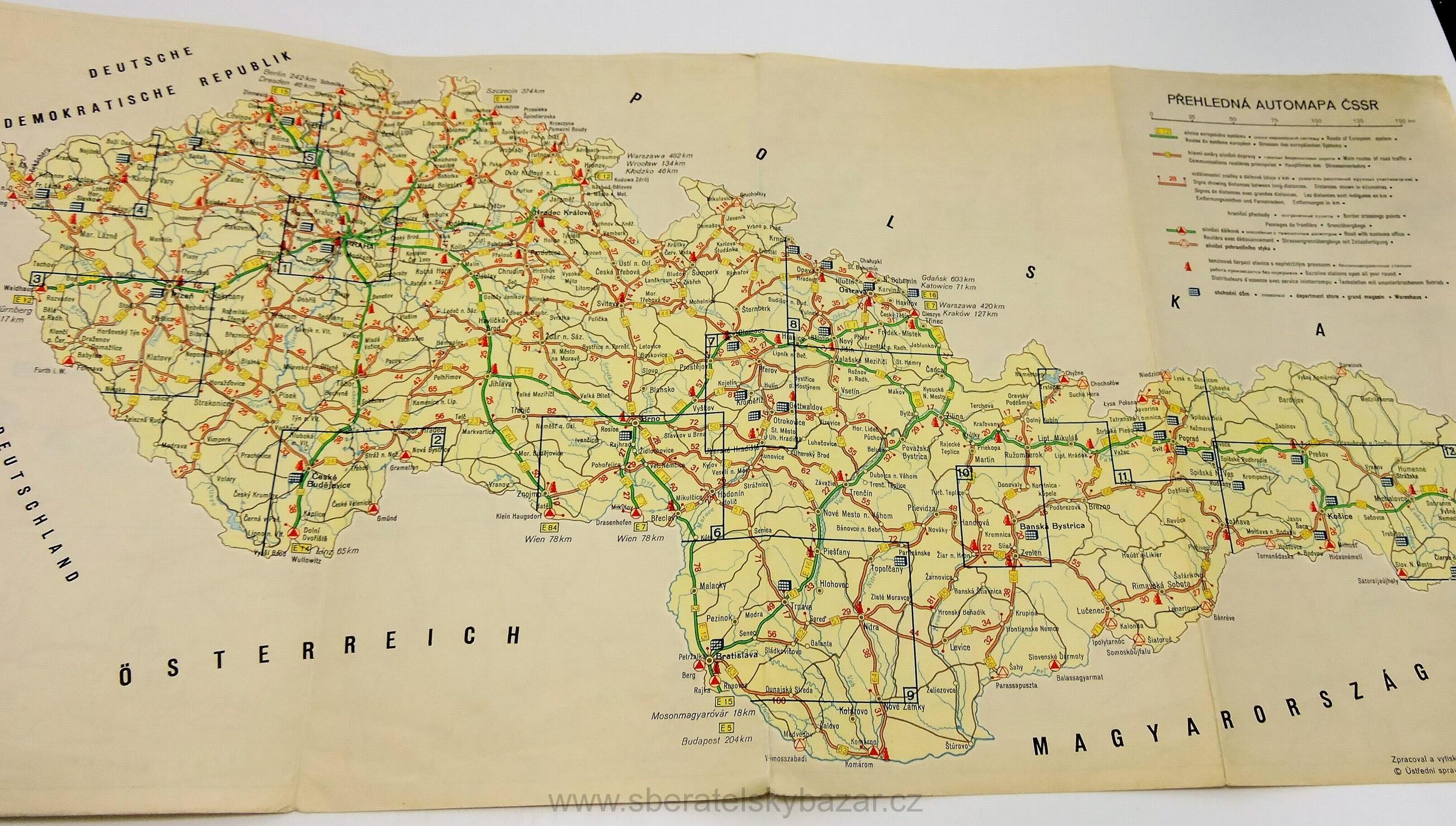 Automapa ČSSR - cca.: 1970