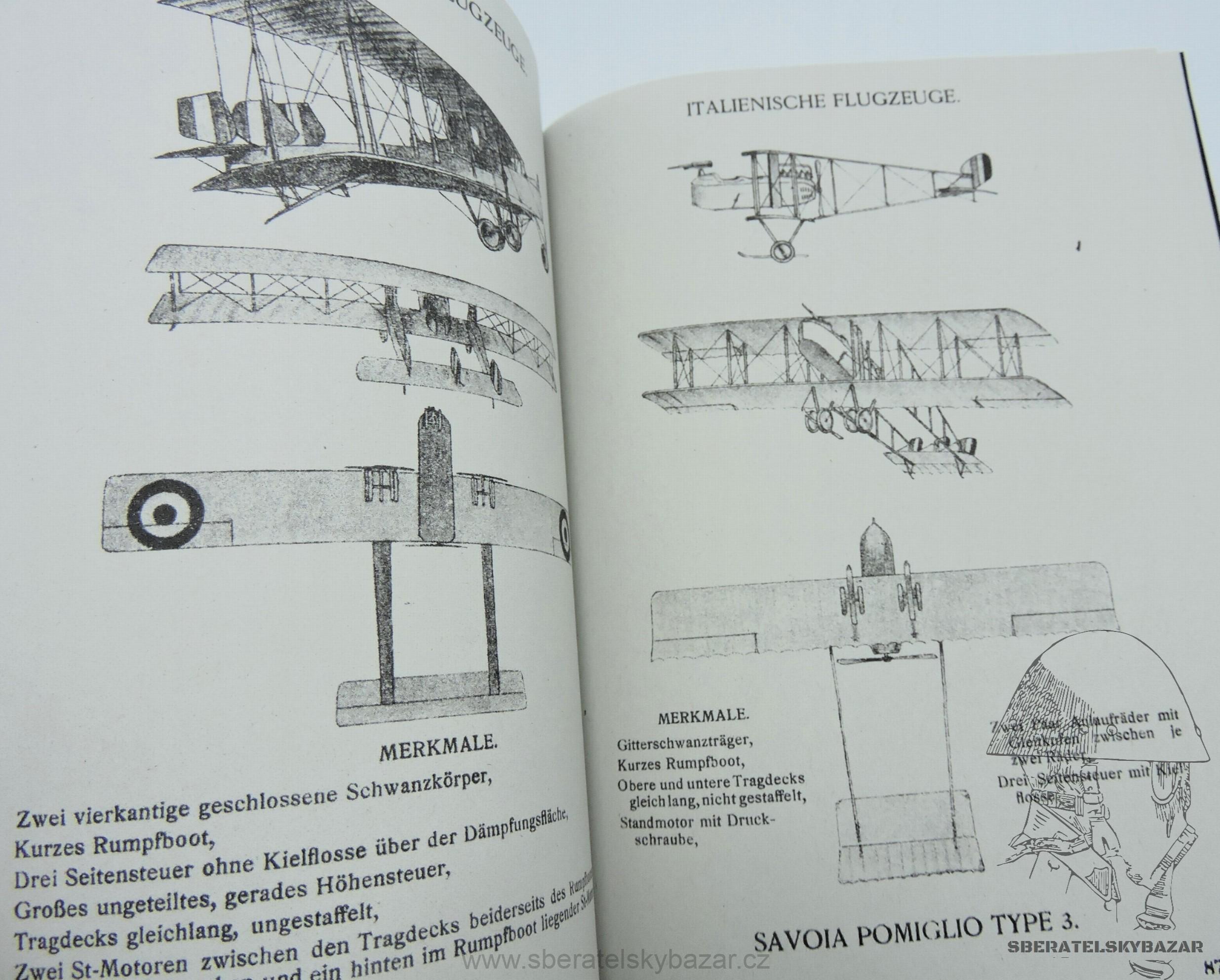 RU- příručka rozpoznávání letadel 1917 - Reprint (Replika)