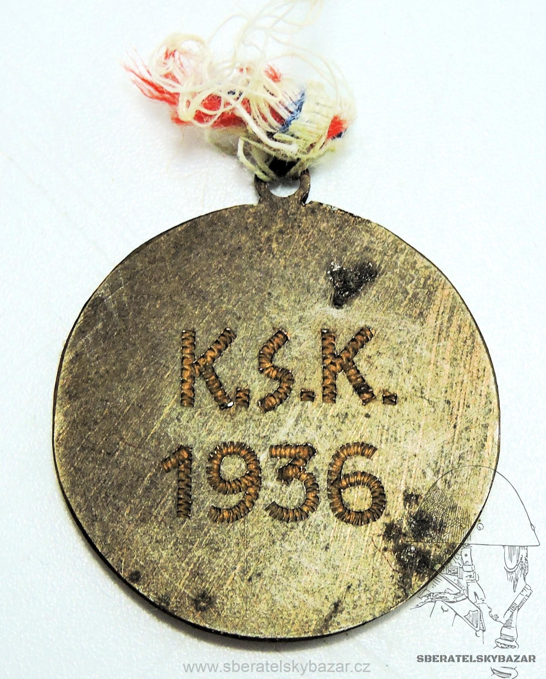 Medaile K.S.K 1936 