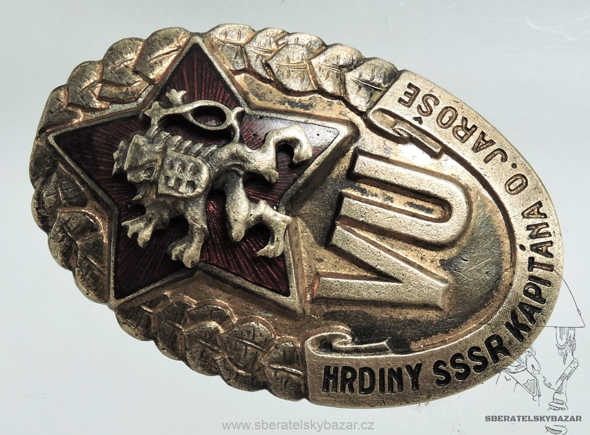 Odznak absolvent VU hrdiny SSSR kpt. O. Jaroše
