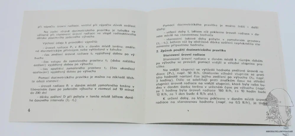 Návod dozimetrické právitko - Reprint