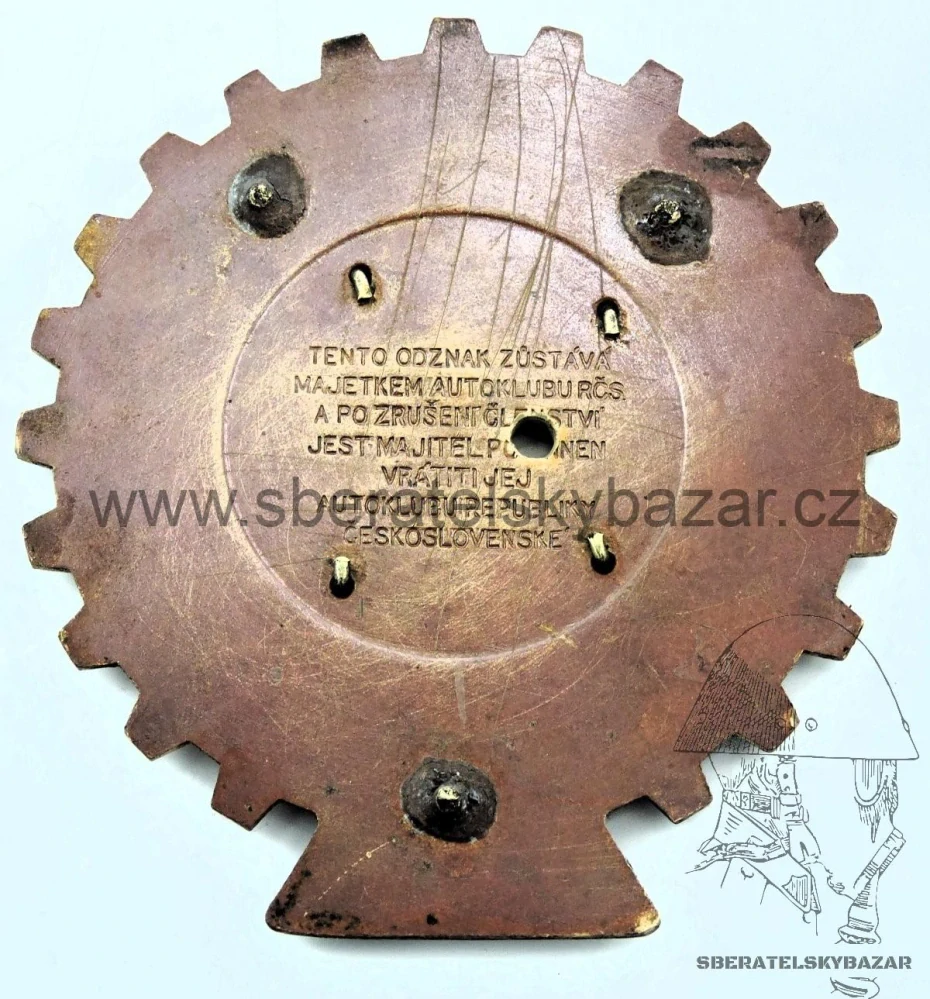 Odznak na chladič Automotoklubu RČS 95 x 90 mm