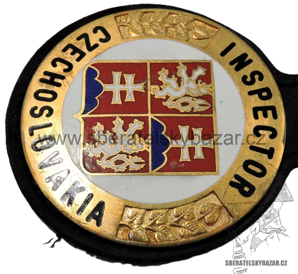 Služební placka ČSA - INSPECTOR CZECHOSLOVAKIA - Číslovaný 