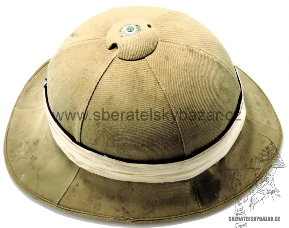Britská tropická přilba Wolseley - WW1 - značená 