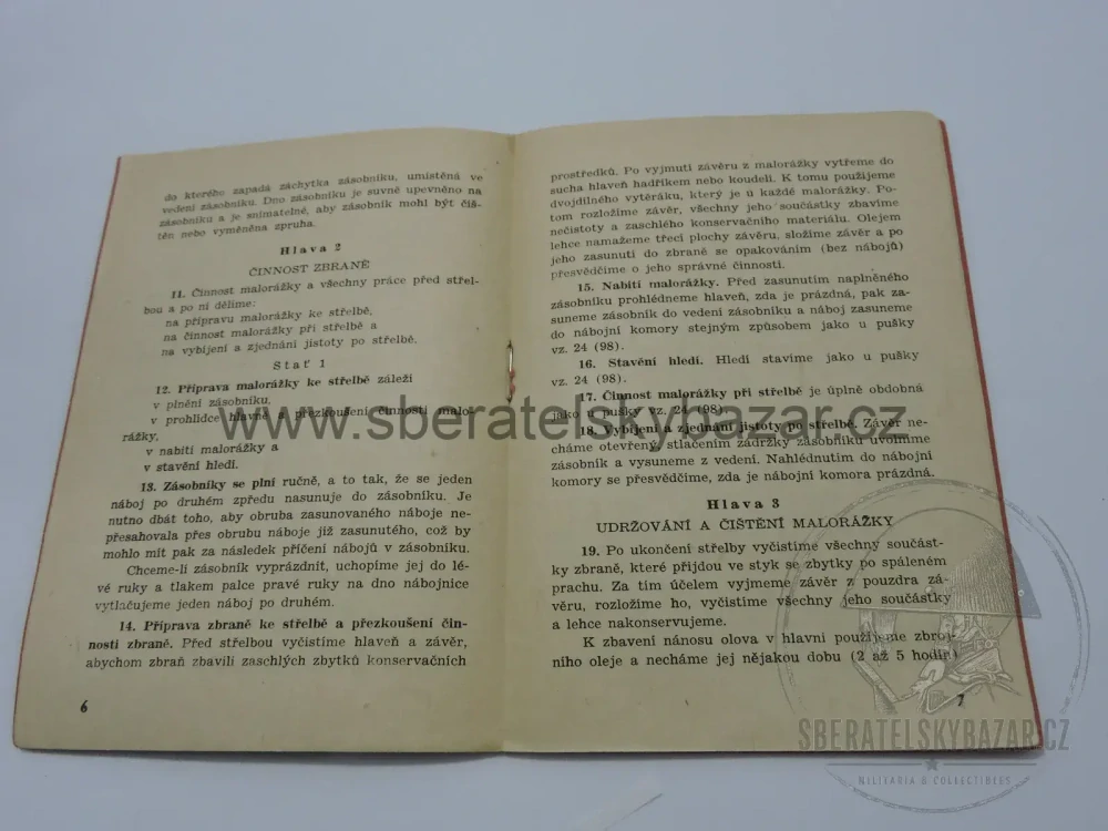 Originál příručka Malorážka 56 ČSLA – Nauka o materiálu MALORÁŽKA 56 –