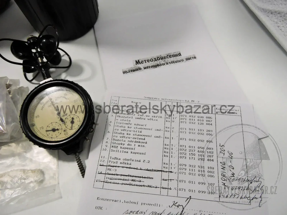 Polní meteorologická souprava MK-3 pro průzkumníky – anemometr