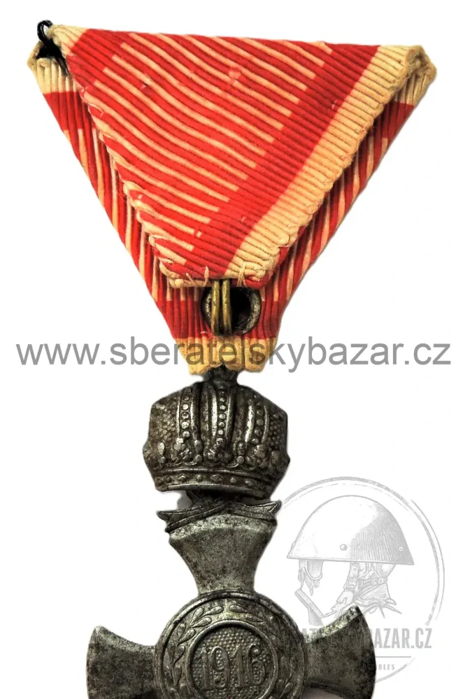 Železný záslužný kříž s korunou 1916 + jmenný legitimační lístek c. a k. Dragounského pluku č. 11 - K.u.K. 7. Armee-Kommando