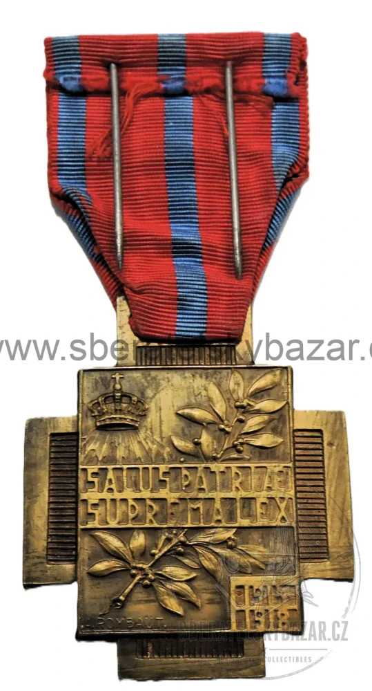 Belgie – Válečný kříž ohně 1914–1918 – Croix du Feu – WWI 