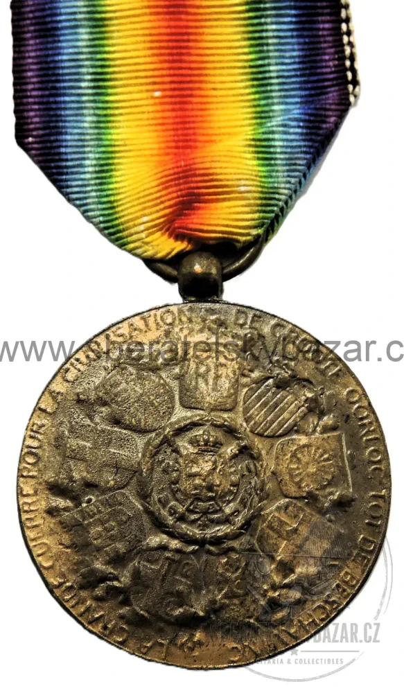 Belgie – Vítězná medaile 1914–1918 – Interallied Victory Medal – WWI 