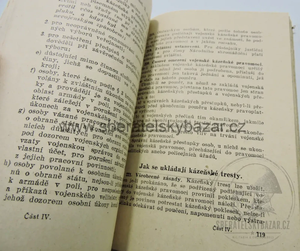 Čs. vojenský předpis – Vojenský služební řád – Naše vojsko – poválečný