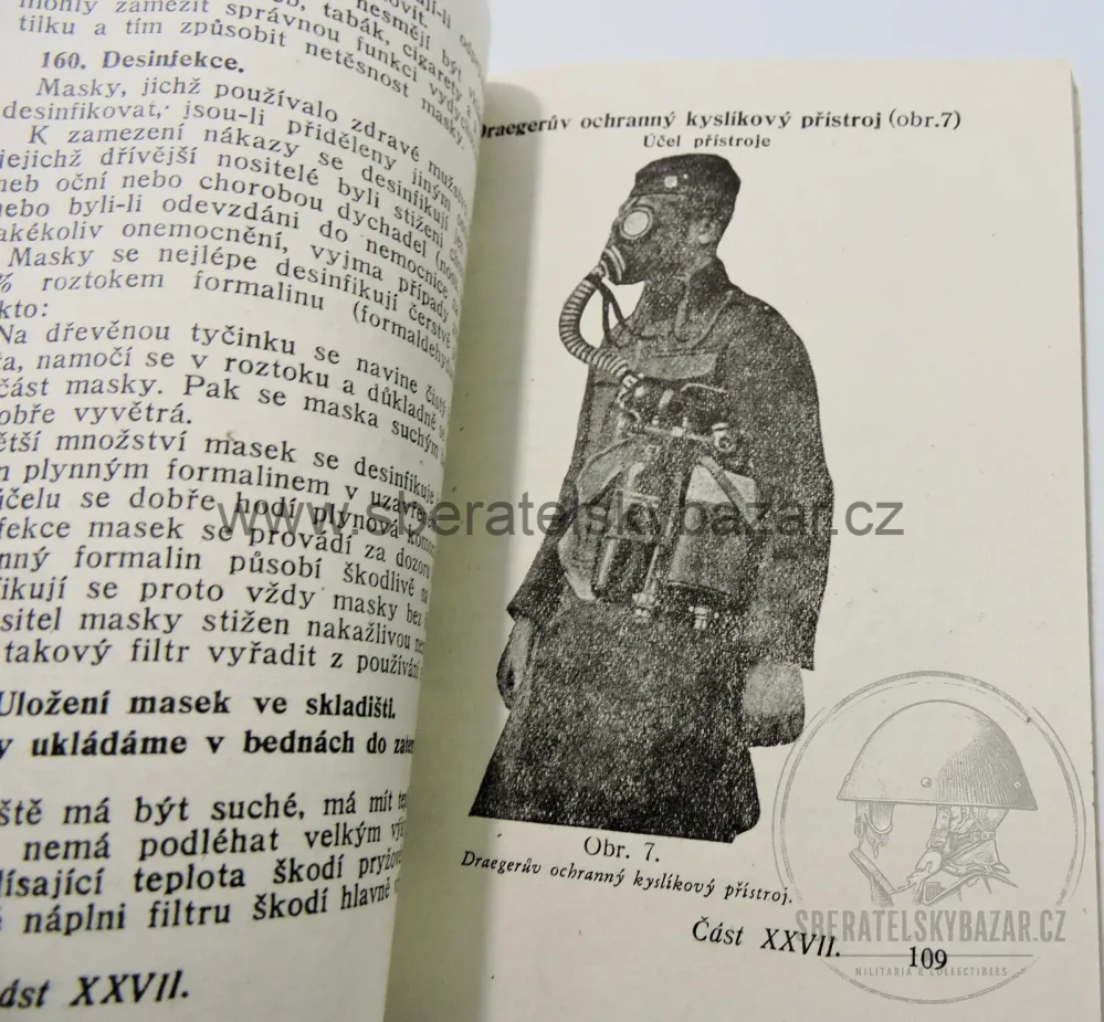 Čs. vojenský předpis – Ochrana proti bojovým chemickým látkám – 1947