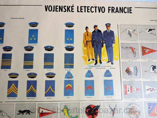 Originál plakát ČSLA - Vojenské letectvo Francie - vydání 1974