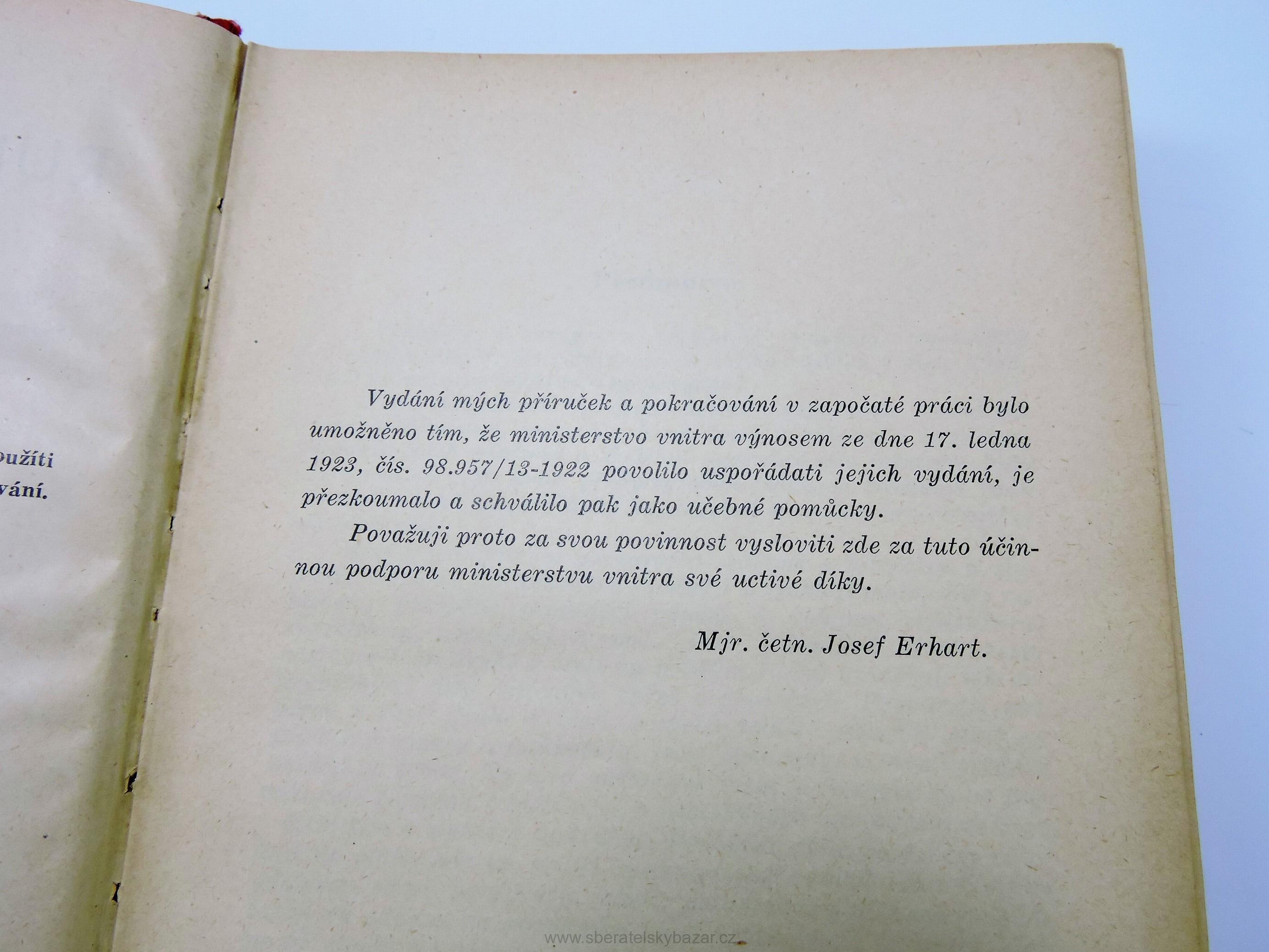 Rukověť četnictva 1937 - Podpis autora Rukověťi