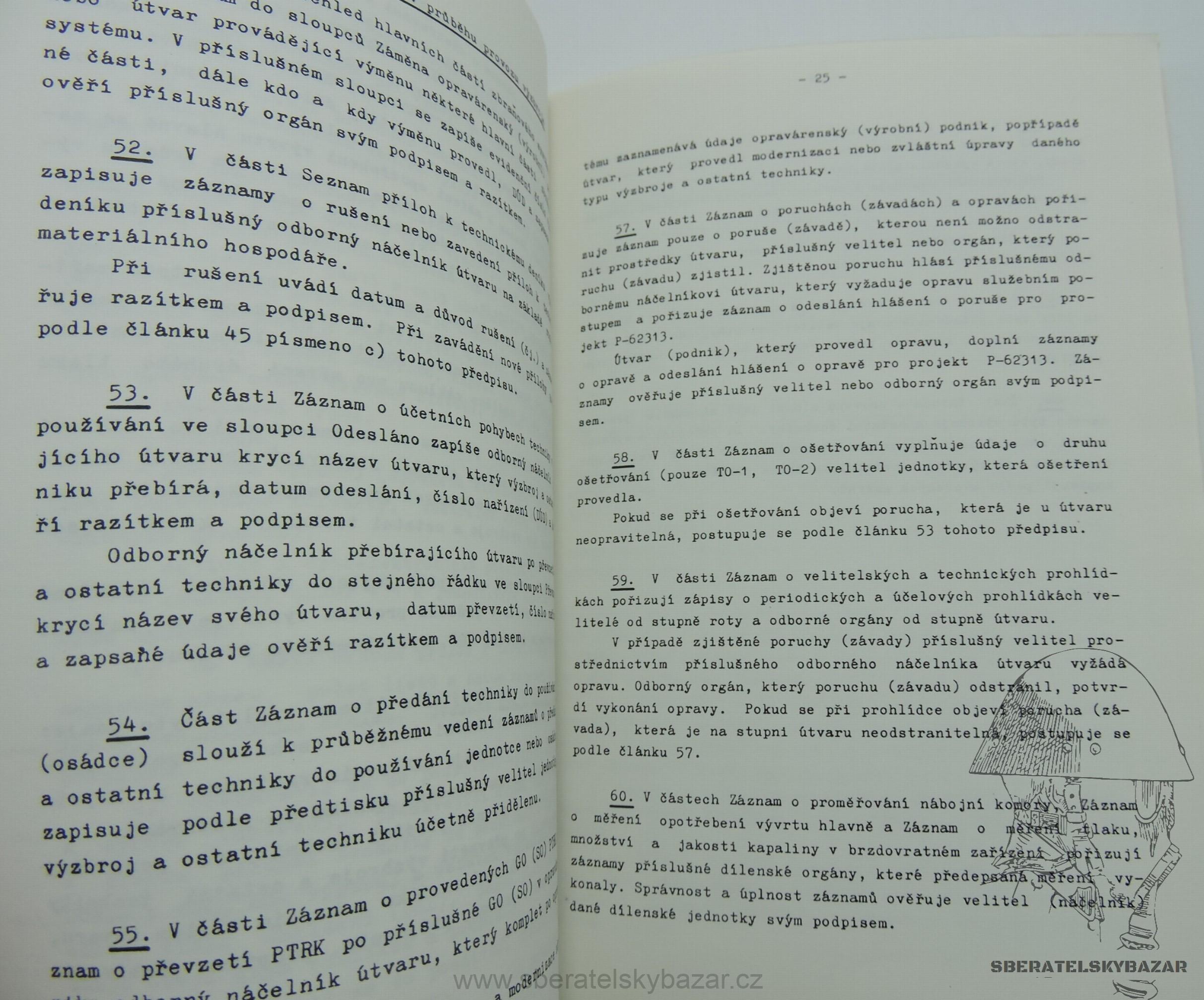 Pravidla vedení provozní dokumentace výzbroje a ostatní techniky 1992