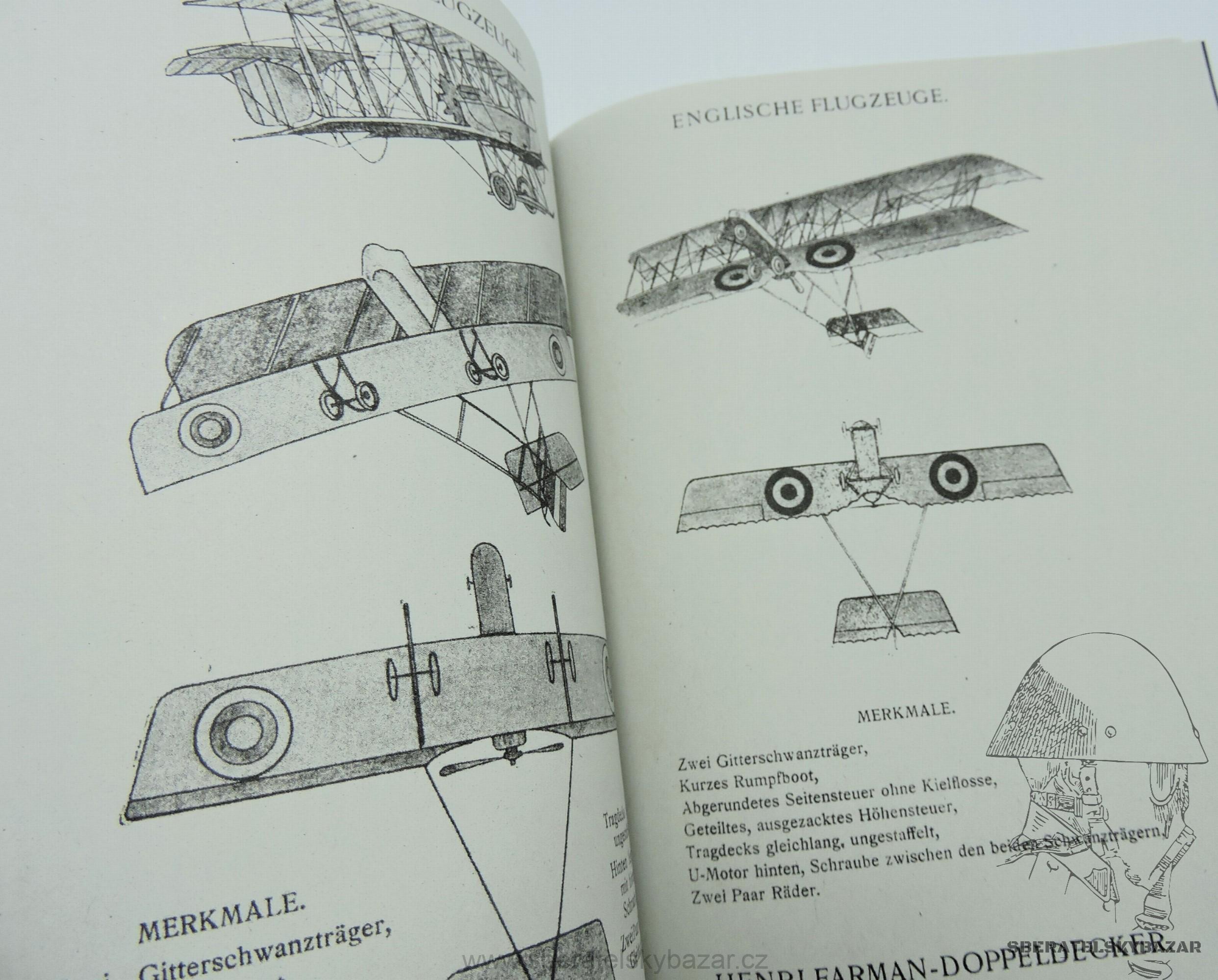 RU- příručka rozpoznávání letadel 1917 - Reprint (Replika)