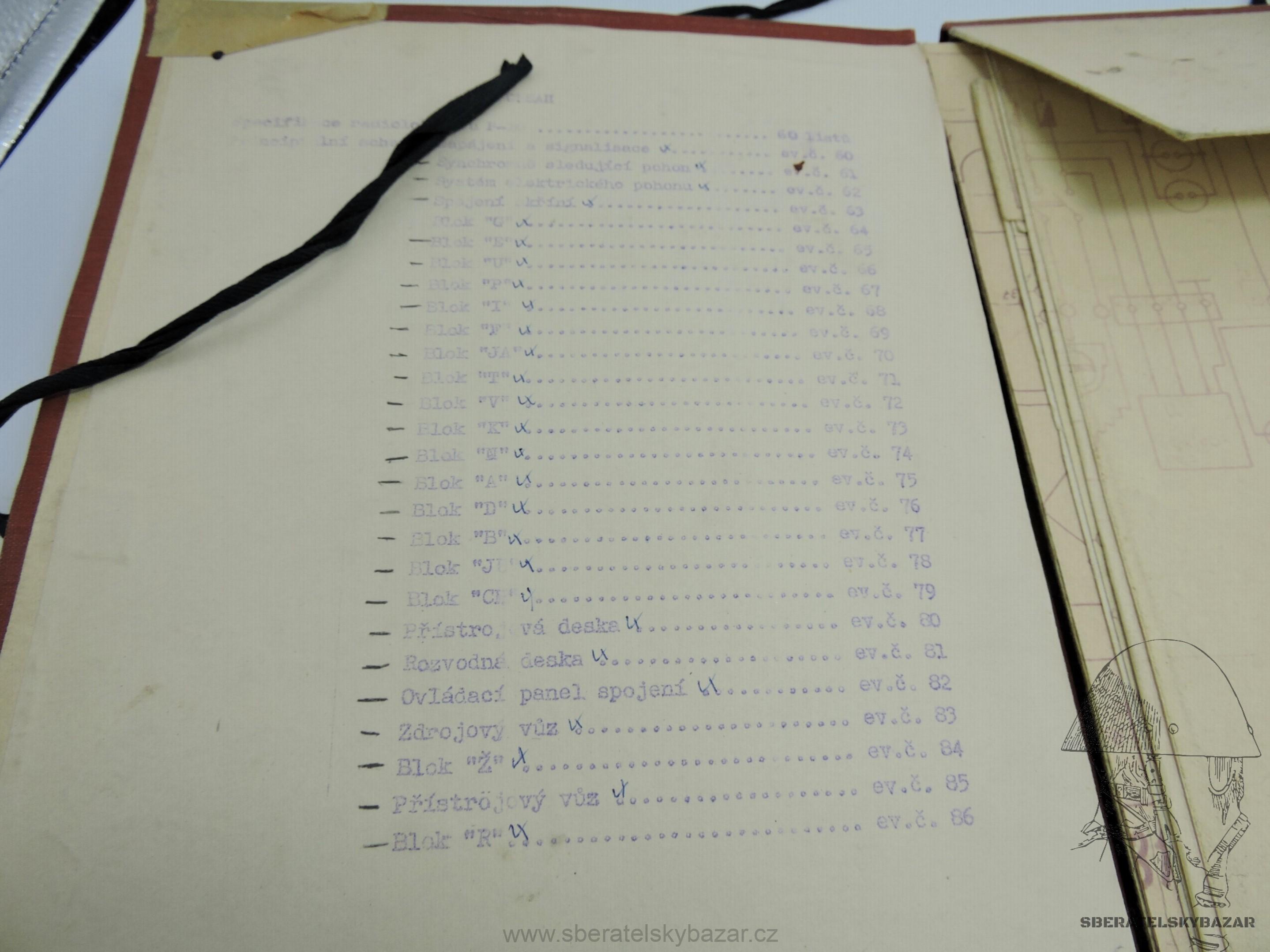 Předpis ČSLA - Principiální shemata a specifikace radiolokátoru P-10