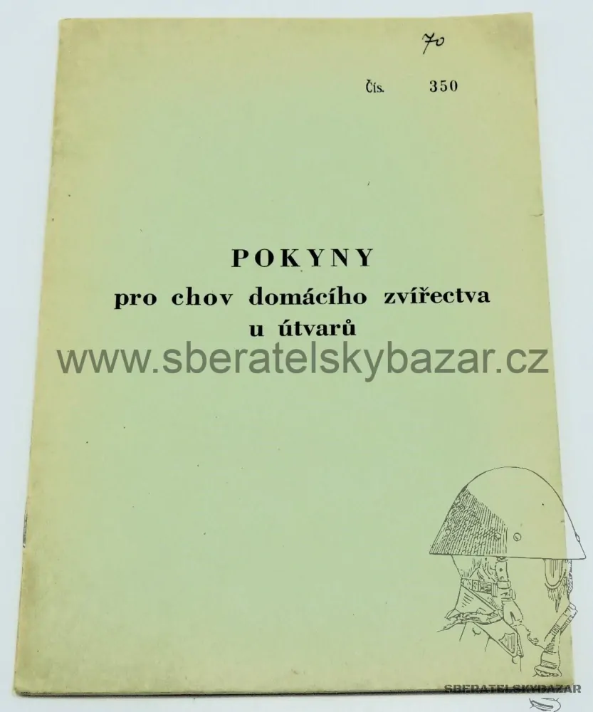 Předpis pokyny pro chov domacího zvířectva u útvarů - originál