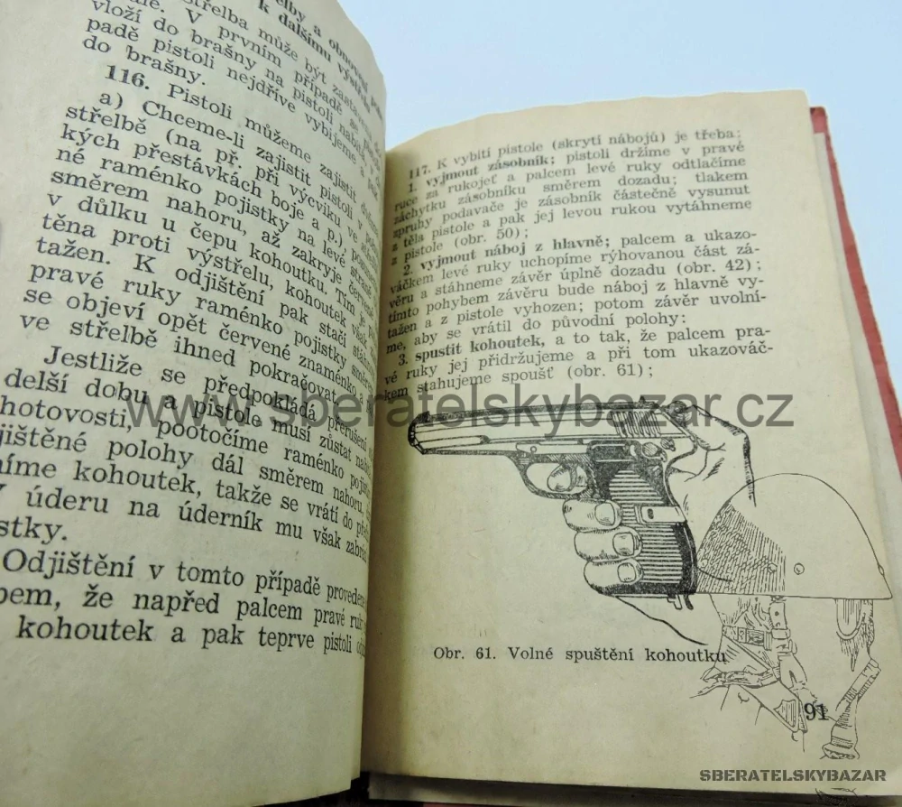 Předpis výcvik ve střelbě pistole vz.52 - Originál
