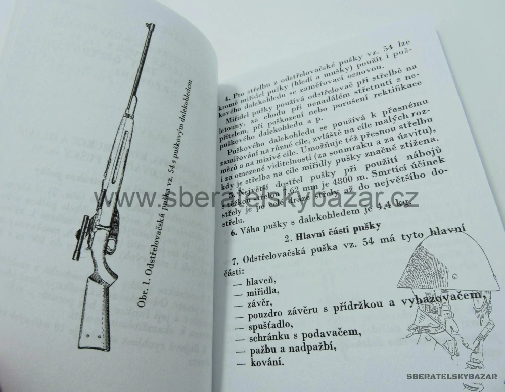 Předpis výcvik ve stelbě OPU vz.54 Odstřelovací pušk - reprint/replika