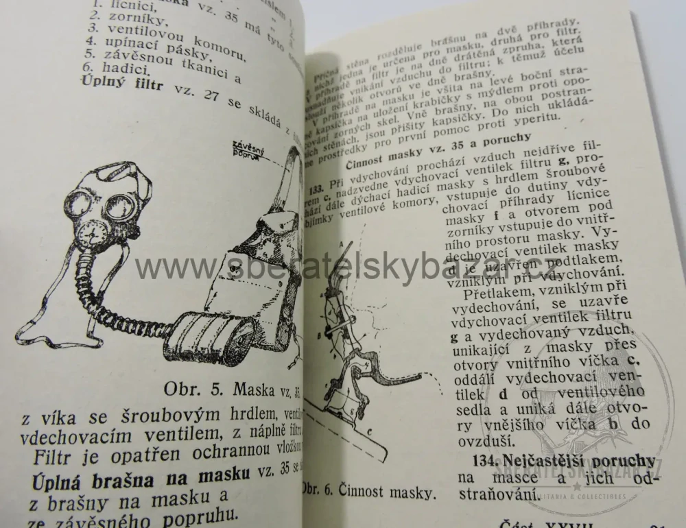 Čs. vojenský předpis – Ochrana proti bojovým chemickým látkám – 1947