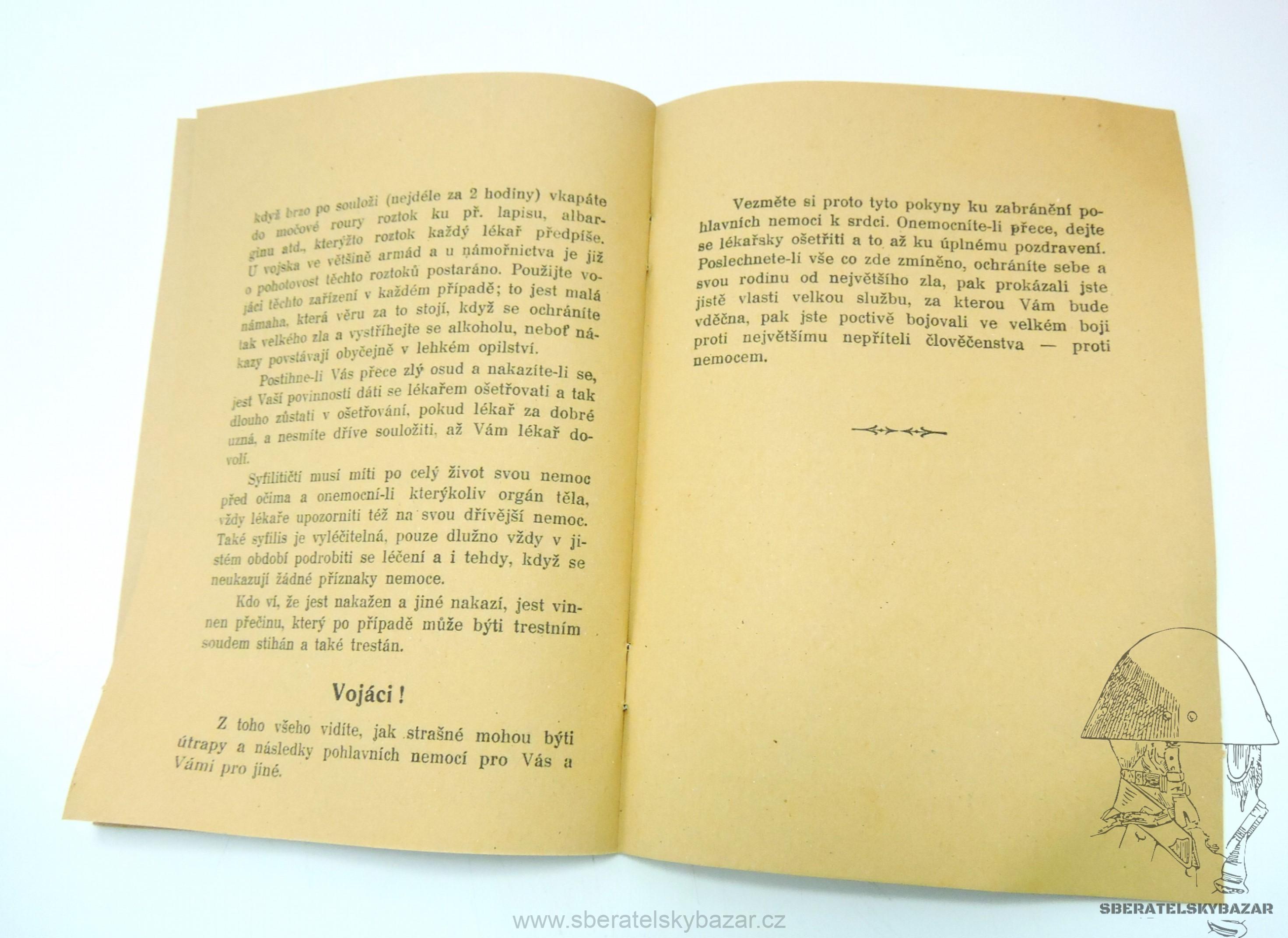 Příručka Napomenutí pro vojáky nebezpečí Pohlavních nemocí - Reprint (Replika)
