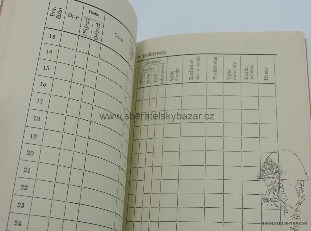 Služební zapisník pro velitele sboru a nižší velitele