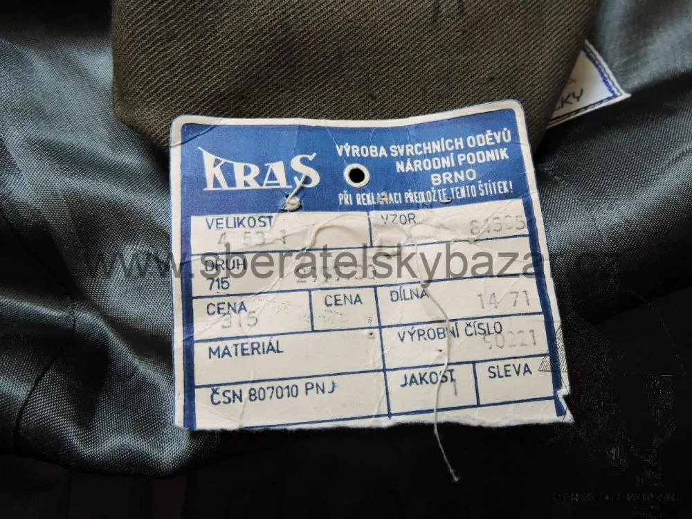 Sako Vojska MV - romistr stříbrné knoflíky SNB - 60.léta