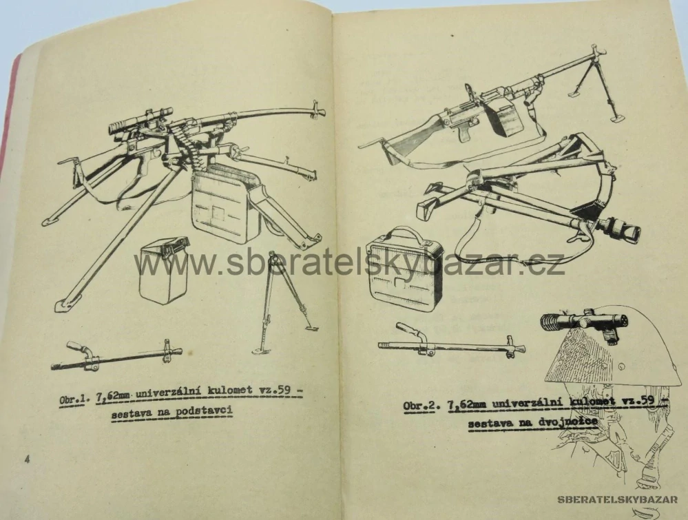 Předpis univerzalní kulomet vz.59 - originál