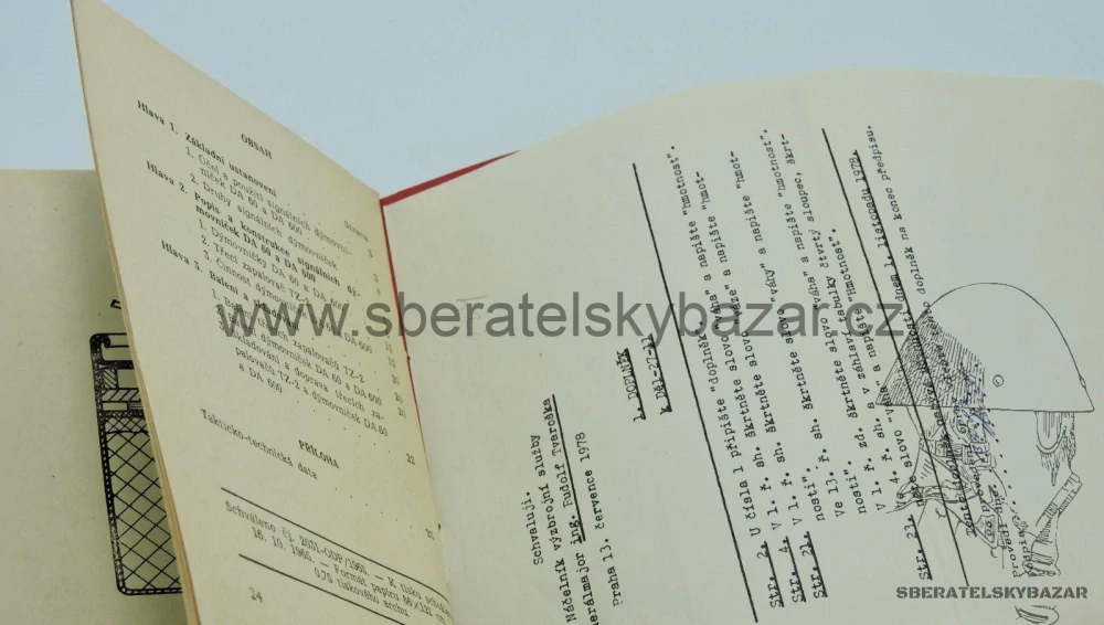Předpis ČSLA - Dýmovnička DA 60 a DA600 - originál