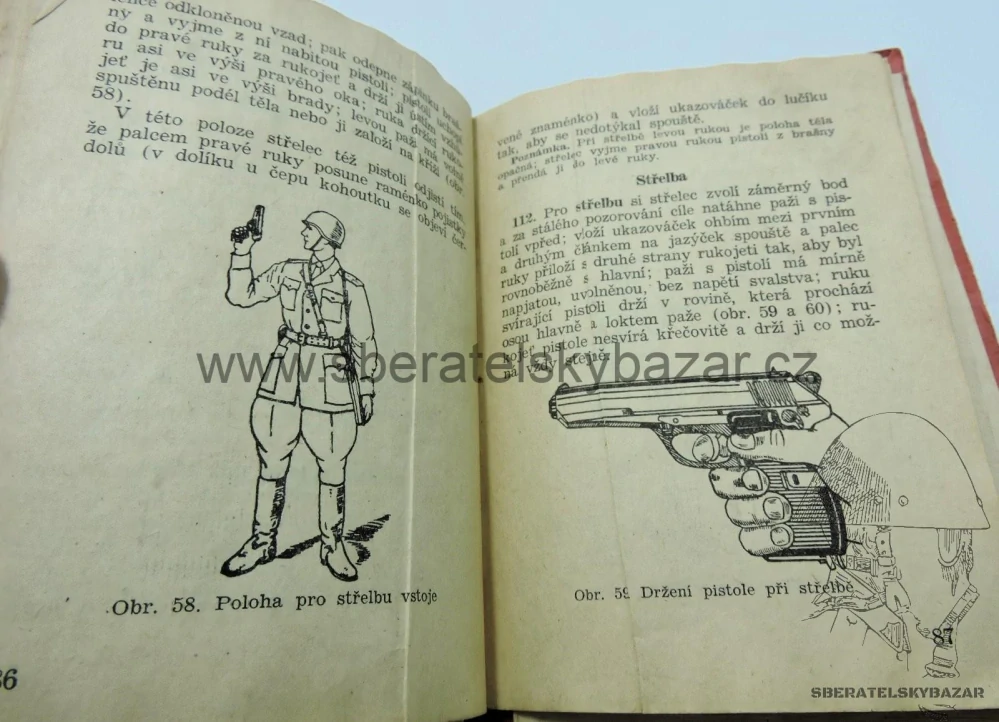 Předpis výcvik ve střelbě pistole vz.52 - Originál