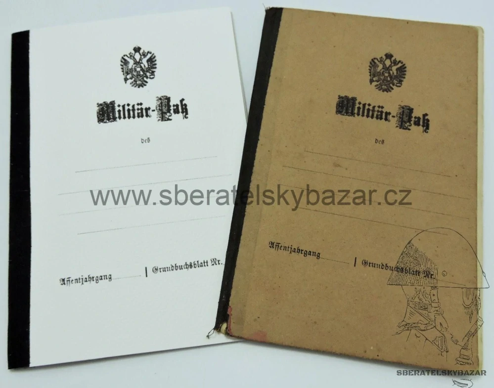 Vojenská knížka Rakousko Uhersko - Blanketní - Reprint (replika)