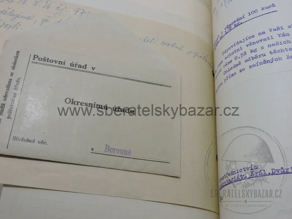 	 Sokol Počaply 1936 | obří archiv korespondence a dokumentů | šanon 