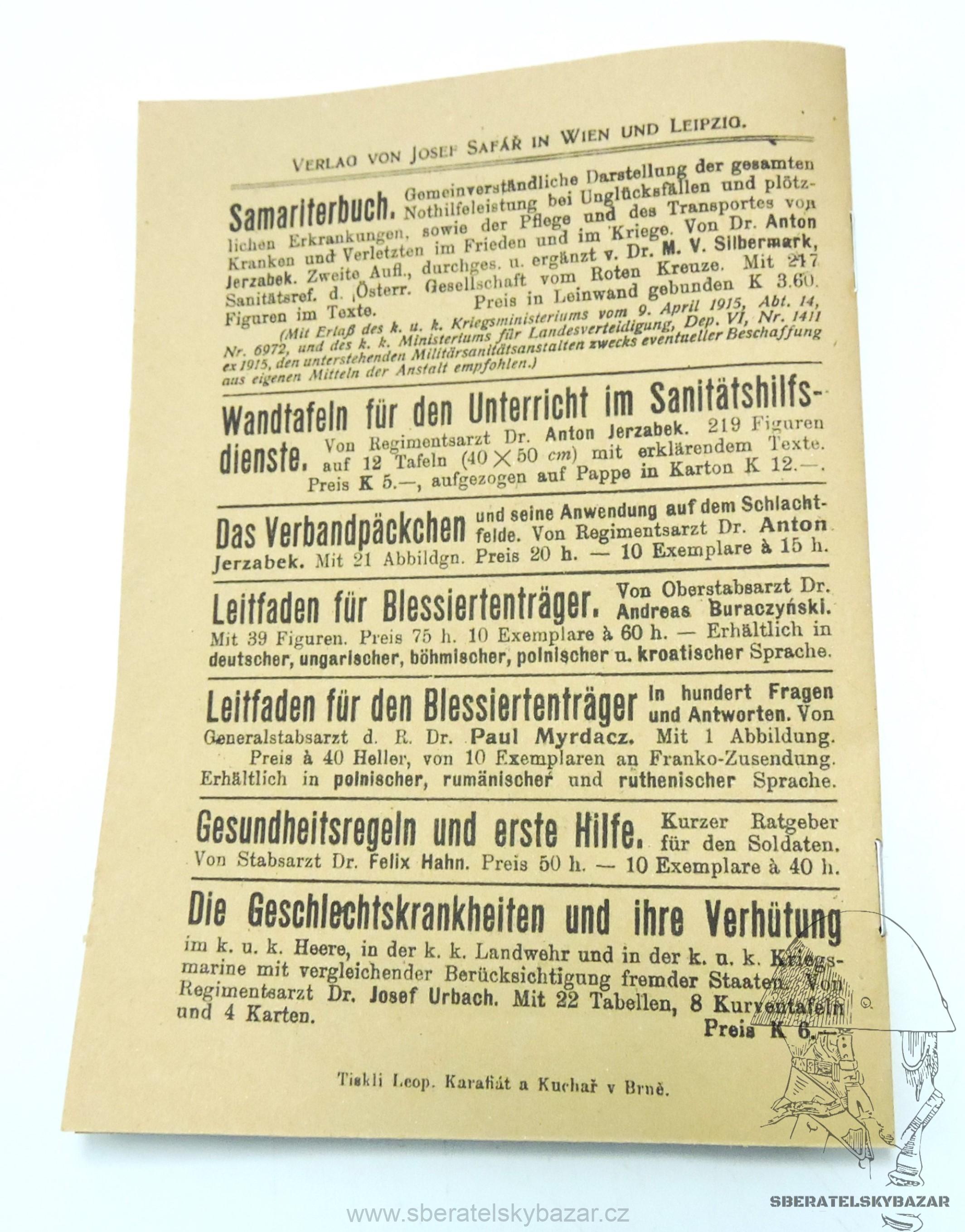 Příručka Napomenutí pro vojáky nebezpečí Pohlavních nemocí - Reprint (Replika)