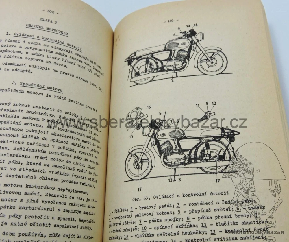 Předpis Jawa 350 - originál ČSLA