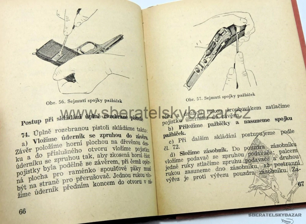 Předpis výcvik ve střelbě pistole vz.52 - Originál