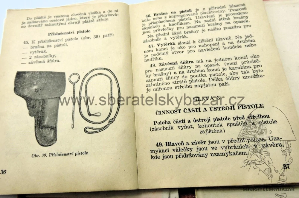 Předpis výcvik ve střelbě pistole vz.52 - Originál